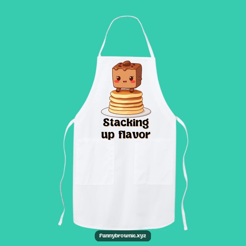 Funny Brownie Pancake Apron - Hilarious Breakfast Baker's Gift