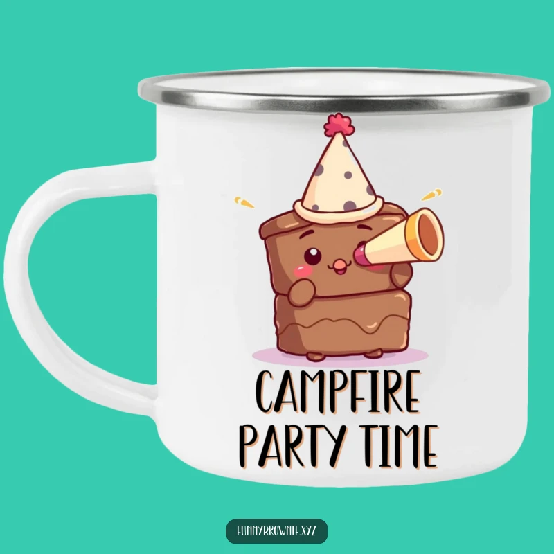 Funny Brownie Party Camping Mug - Hilarious Outdoor Celebration Gift