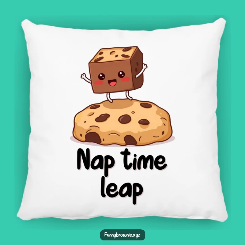 Funny Brownie Crumb Pillow - Hilarious Dessert Accent Throw Pillow Gift