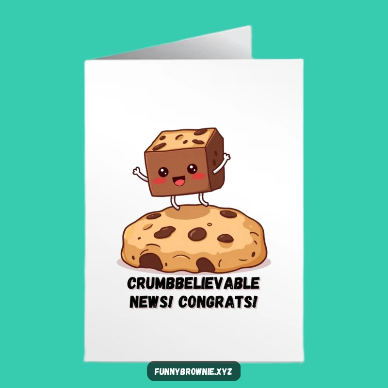 Free Printable Congrats Card: Brownie Jumps Over Obstacles - A Triumph!