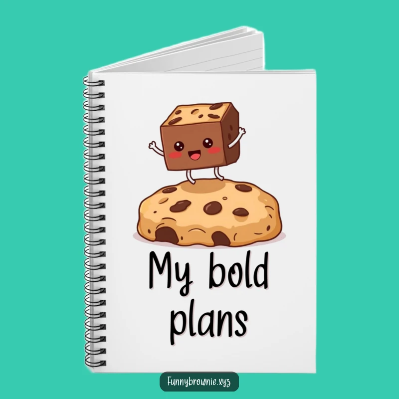 Funny Brownie Crumb Notebook - Hilarious Dessert Journal Gift